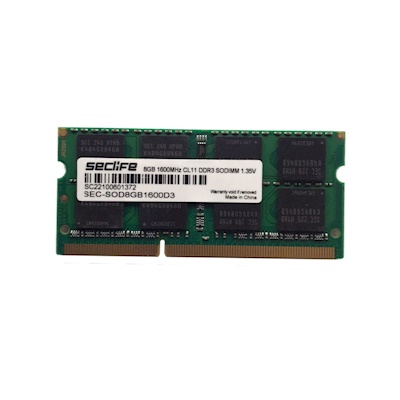 Seclife 8 GB 1600Mhz 1.35V CL11 16 Chip DDR3 Notebook Ram